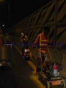 Thermoplastic road marking service at Expressway