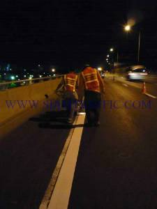 Thermoplastic road marking service at Expressway
