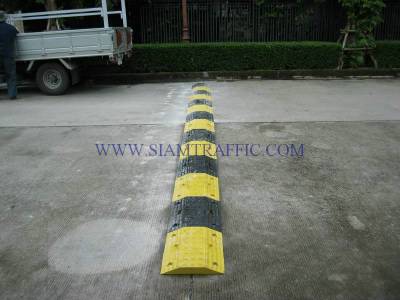 Installation of rubber speed bump