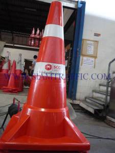 Traffic cone attached with Ciment Thai logo