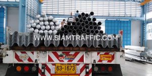 การ์ดเรล ปลายทางหมวดทางหลวงเขาพระงาม อ.เมืองลพบุรี จ.ลพบุรี