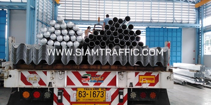 การ์ดเรล ปลายทางหมวดทางหลวงเขาพระงาม อ.เมืองลพบุรี จ.ลพบุรี