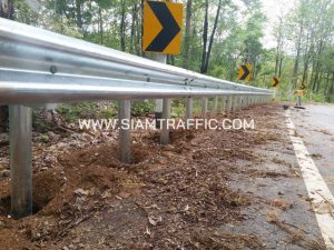 Road Guard Rail at Highway 1217 from Pak Huai Oi to Wang Pung, Phrae Highway