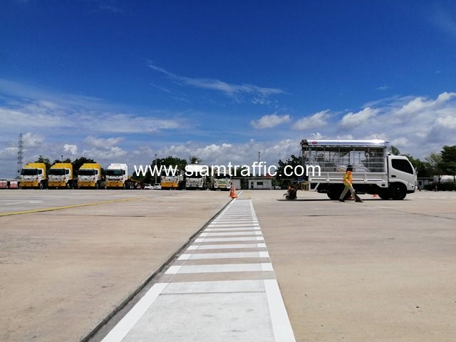 Road Marking Service at Amata City Chonburi Industrial Estate