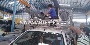 Road Guard Rail at Amphoe Mueang Rayong, Rayong Province