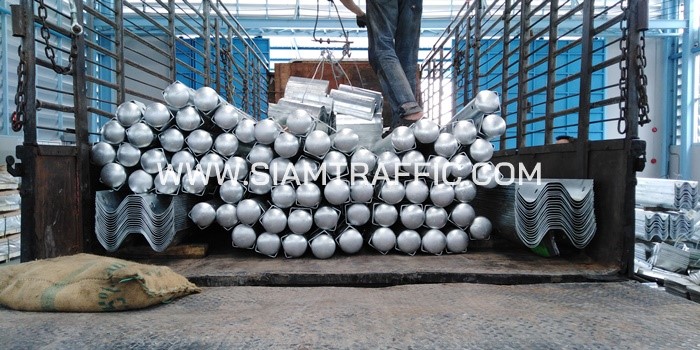 Safety Barrier Guard Rails at Rong Kwang, Phrae Province
