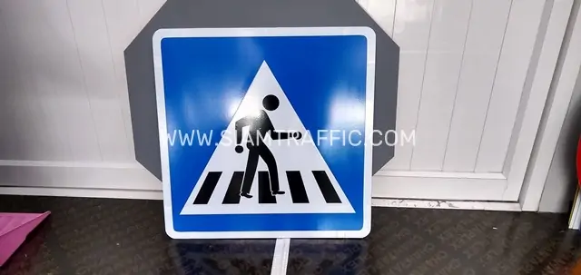 Pedestrian Crossing Ahead Thammasat University Hospital Guide sign