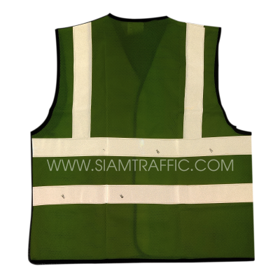 3M lime yellow safety vest - back (with flash)