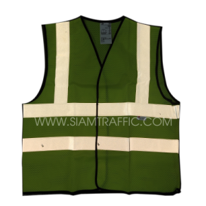 3M lime yellow safety vest - front (with flash)