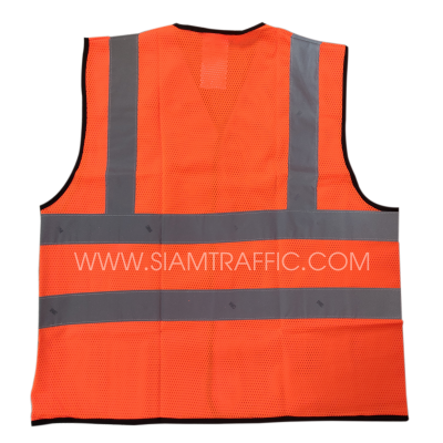 3M  red orange safety vest - back