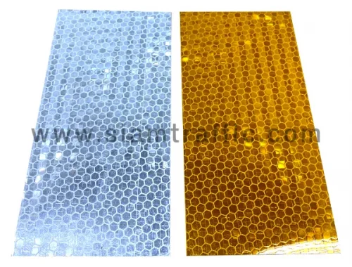 แผ่นสะท้อนแสงติดแผ่นปลายการ์ดเรล/เสาการ์ดเรล​