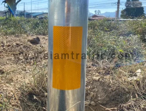 แผ่นสะท้อนแสงติดแผ่นปลายการ์ดเรล/เสาการ์ดเรล​